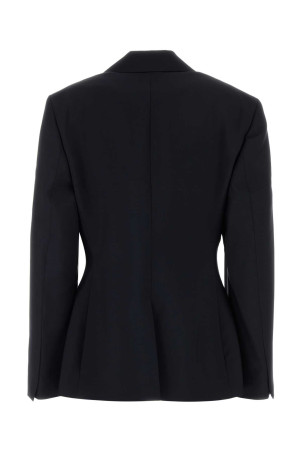 Navy blue wool blend blazer ROHE (81911195)