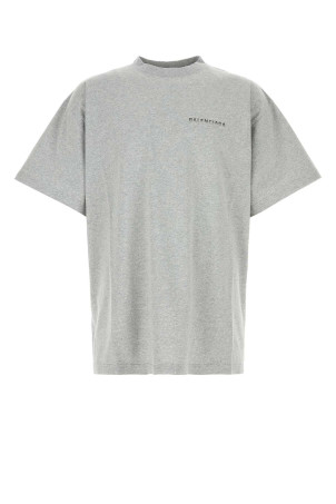Melange grey cotton oversize t-shirt BALENCIAGA (850345TVVE6)