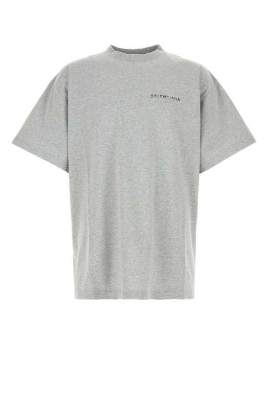 Melange grey cotton oversize t-shirt BALENCIAGA (850345TVVE6)