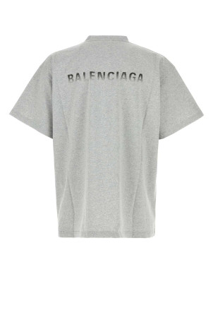 Melange grey cotton oversize t-shirt BALENCIAGA (850345TVVE6)