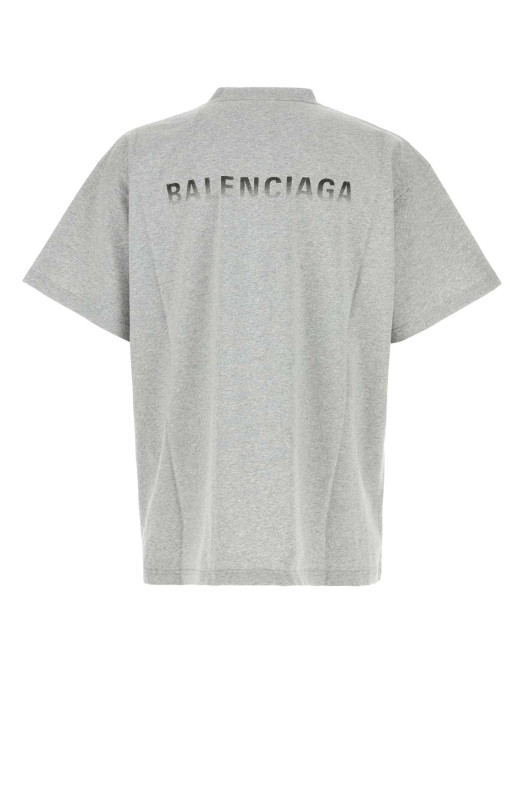 Melange grey cotton oversize t-shirt BALENCIAGA (850345TVVE6)