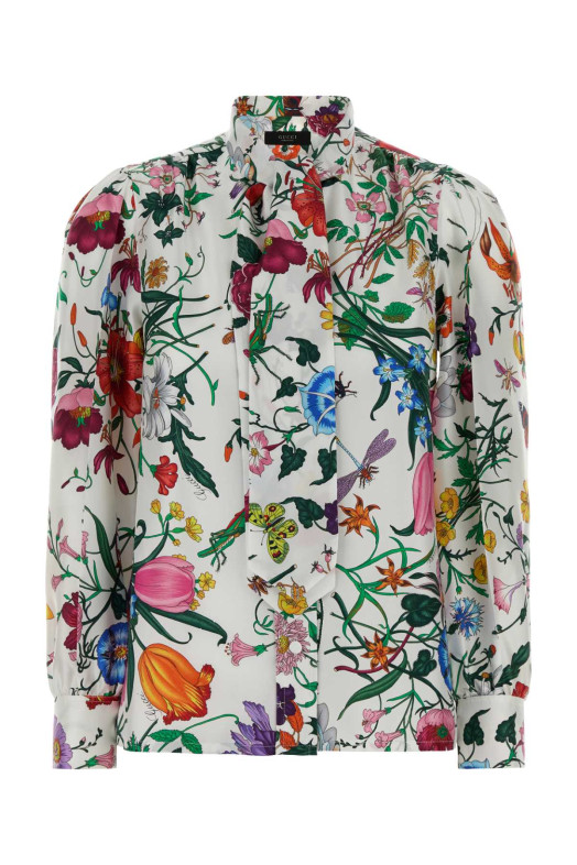 Printed silk shirt GUCCI (865715ZAUU8)