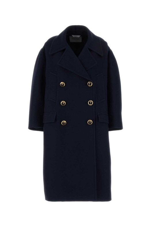 Dark blue wool coat BALENCIAGA (872232TUU16)
