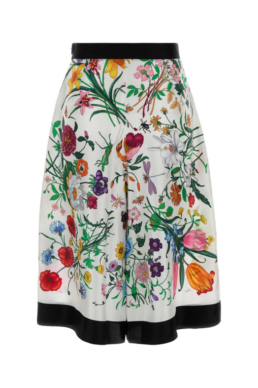 Printed twill bermuda shorts GUCCI (A00419ZAVNP)