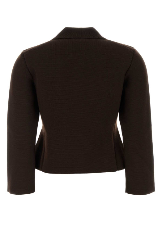 Brown wool cardigan SAINT LAURENT (A0044ZY76TR)