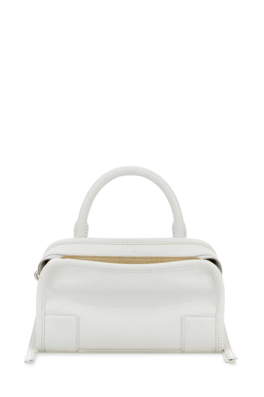 White leather mini Amazona handbag White LOEWE (A039AS4X12)