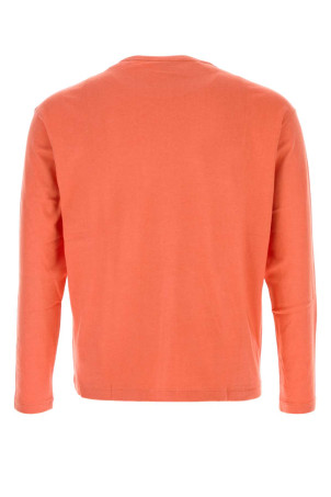 Orange cotton blend t-shirt AURALEE (A26AP01PT)