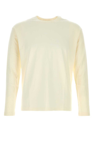 Ivory cotton blend t-shirt White AURALEE (A26AP01PT)
