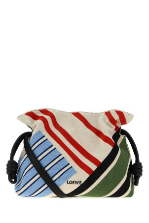 Embroidered canvas medium Flamenco clutch LOEWE (A411FC1XEU)