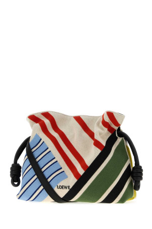 Embroidered canvas medium Flamenco clutch LOEWE (A411FC1XEU)