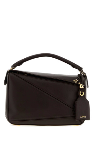 Dark brown nappa leather small Featherlight Puzzle handbag LOEWE (A510PLSX13)