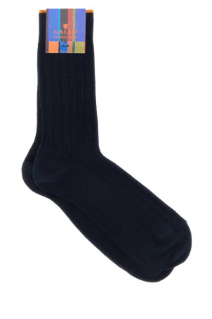Midnight blue stretch cotton blend socks GALLO (AP516557)