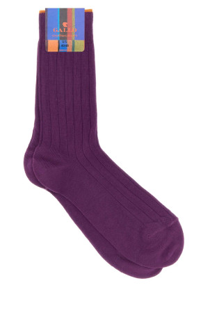 Purple stretch cotton blend socks GALLO (AP516557)