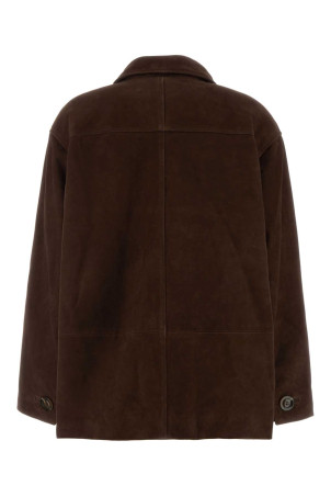 Chocolate suede oversize Vincenzo jacket SOEUR (BLS0629VINCENZO)