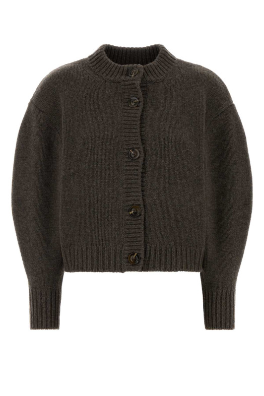 Chocolate wool Leonard cardigan SOEUR (CAR1305LEONARD)