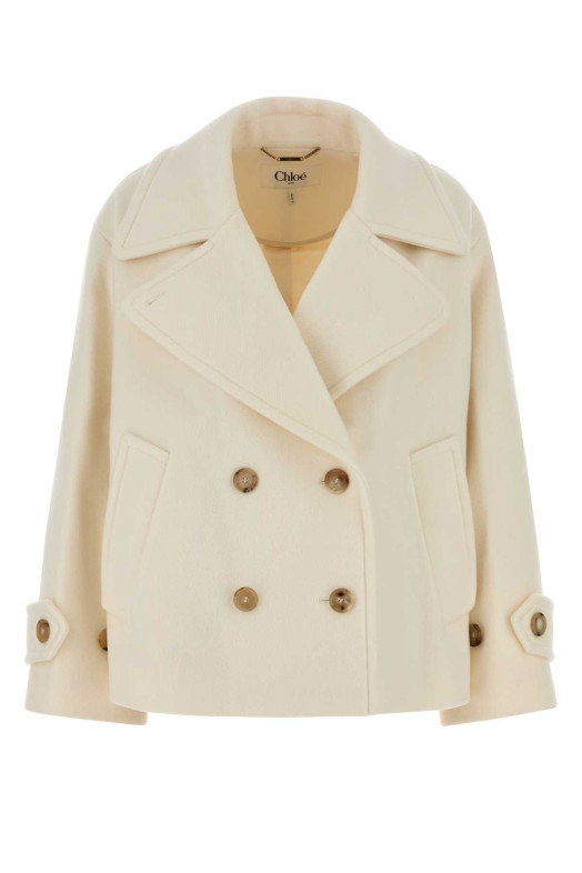 White wool blend coat CHLOE (CH25AMA96952)