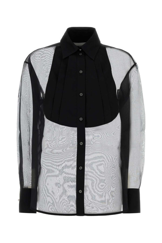 Black organza shirt DES PHEMMES (D126OU)