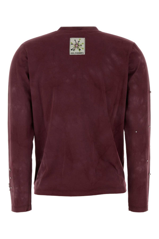 Tyrian purple cotton t-shirt DES PHEMMES (D152JH)