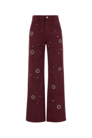Tyrian purple stretch denim jeans DES PHEMMES (D311DH)