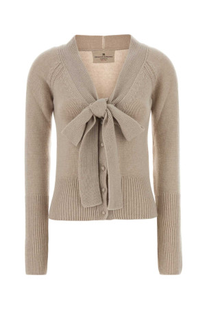 Sand cashmere cardigan ERMANNO SCERVINO (D495N728IWN)