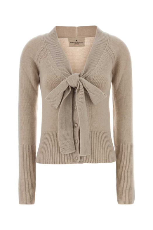 Sand cashmere cardigan ERMANNO SCERVINO (D495N728IWN)