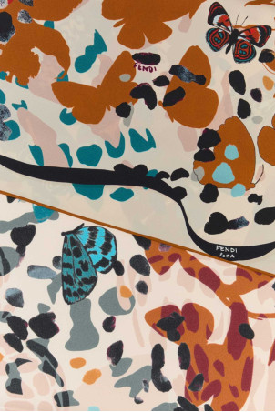 Printed silk foulard FENDI (FXT091AWER)