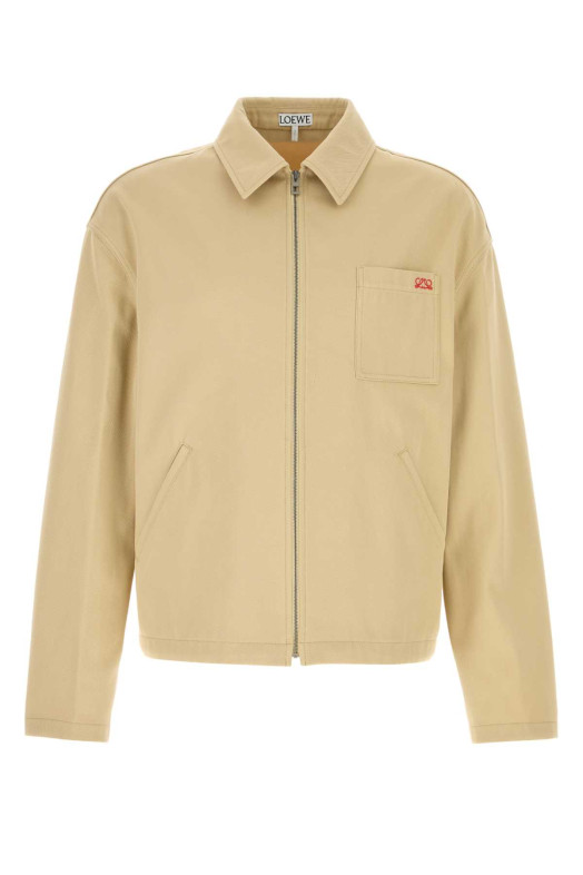 Бежевая хлопковая куртка LOEWE (H526Y02WFG)