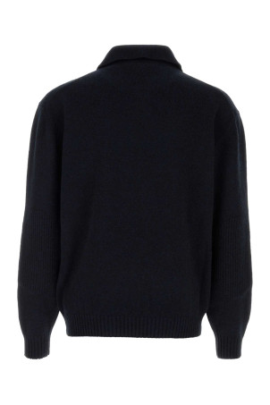 Midnight blue cashmere polo shirt SEASE (KP040XG053)