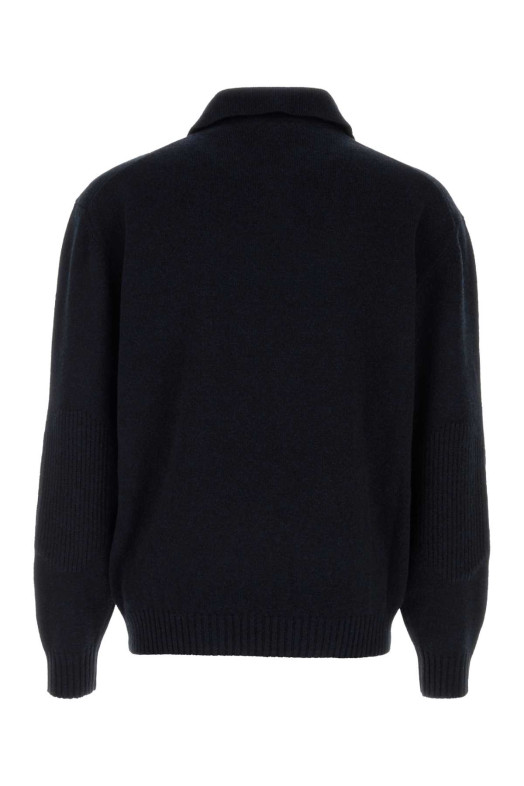 Midnight blue cashmere polo shirt SEASE (KP040XG053)