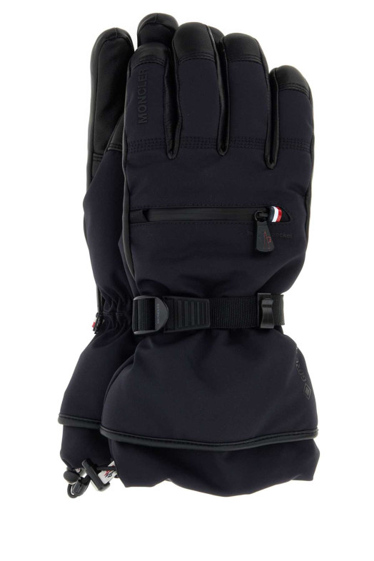 Перчатки из эластичного нейлона цвета «полуночный синий» Blue MONCLER GRENOBLE (L20973A00001597S5)