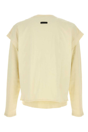 Cream cotton oversize t-shirt Beige PURPLE DENIM (M2038TJCW426)