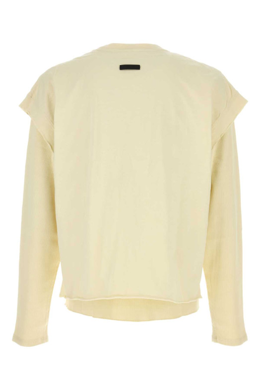 Cream cotton oversize t-shirt Beige PURPLE DENIM (M2038TJCW426)