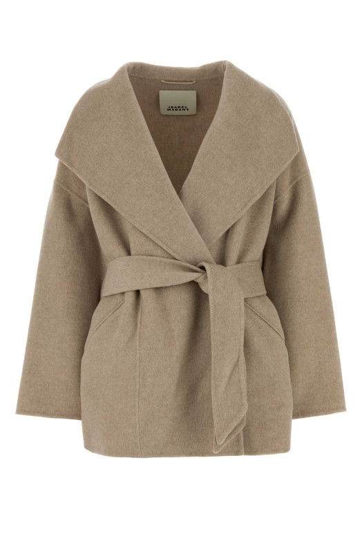 Пальто Caeton из смеси шерсти и песочного цвета ISABEL MARANT (MA0580FAD3D03I)