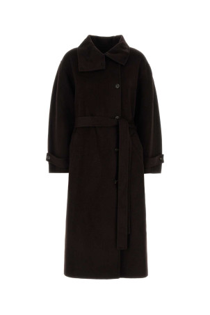 Chocolate wool blend James coat SOEUR (MAN1153JAMES)
