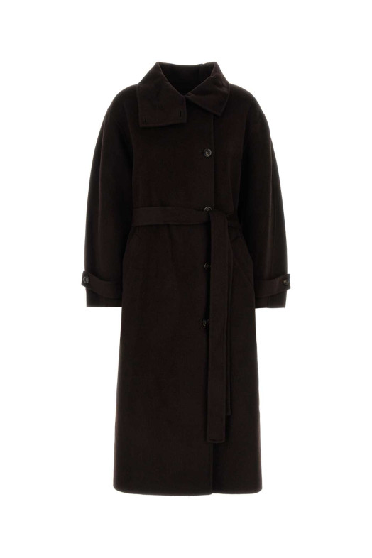 Chocolate wool blend James coat SOEUR (MAN1153JAMES)