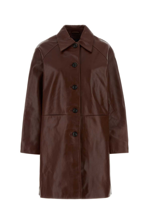 Brown leather Logan jacket SOEUR (MAN1389LOGAN)