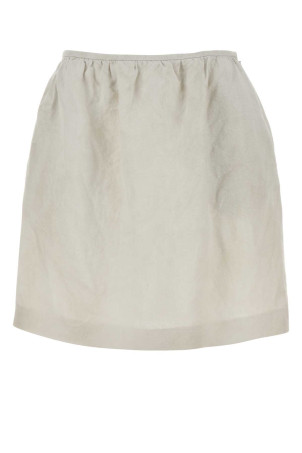 Chalk linen skirt MIU MIU (MG2768SOOO6733)