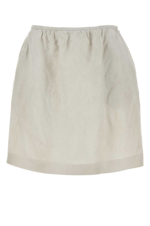 Chalk linen skirt MIU MIU (MG2768SOOO6733)
