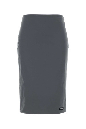 Dark grey stretch poplin skirt MIU MIU (MG2776SOOO6472)
