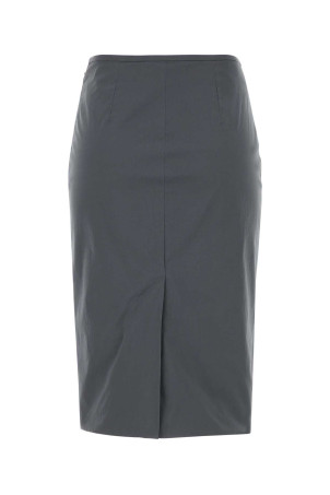 Dark grey stretch poplin skirt MIU MIU (MG2776SOOO6472)