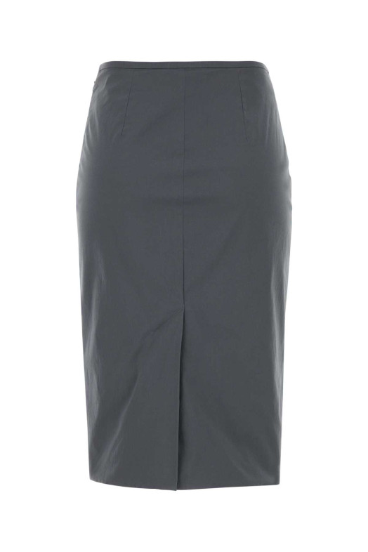 Dark grey stretch poplin skirt MIU MIU (MG2776SOOO6472)
