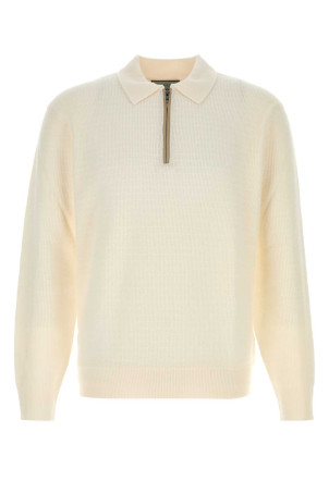 Ivory wool blend polo shirt CANALI (MK02547C1237)