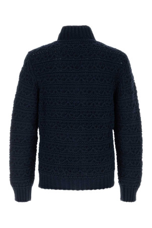 Navy blue alpaca blend cardigan CANALI (MK02554C1225)