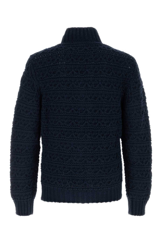 Navy blue alpaca blend cardigan CANALI (MK02554C1225)