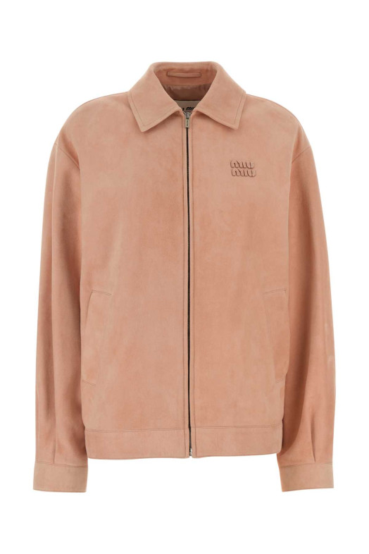 Pink suede jacket MIU MIU (MPW054SOOO19QL)