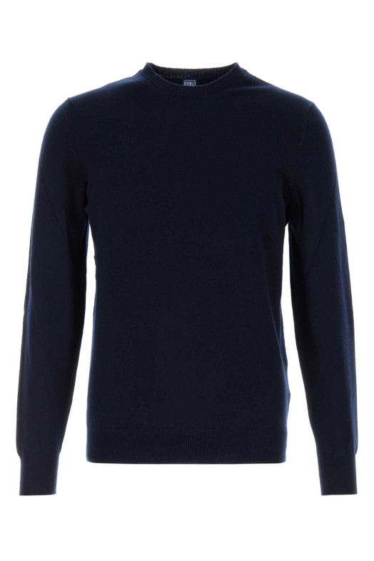Midnight blue cashmere sweater Blue FEDELI (MU006476)