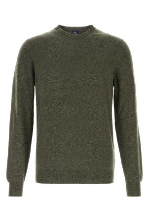 Olive green cashmere sweater FEDELI (MU006476)