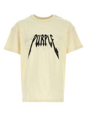 Ivory cotton oversize t-shirt Beige PURPLE DENIM (P101TCSP426)