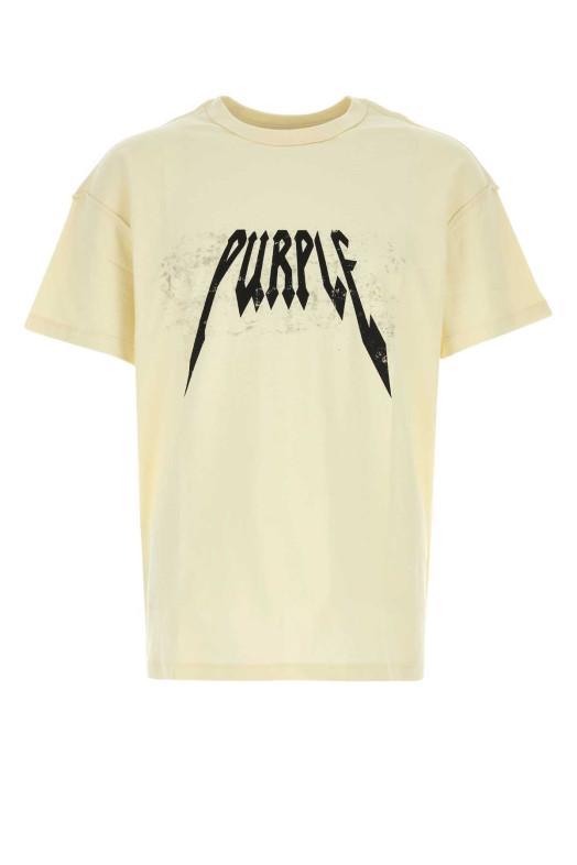 Ivory cotton oversize t-shirt Beige PURPLE DENIM (P101TCSP426)