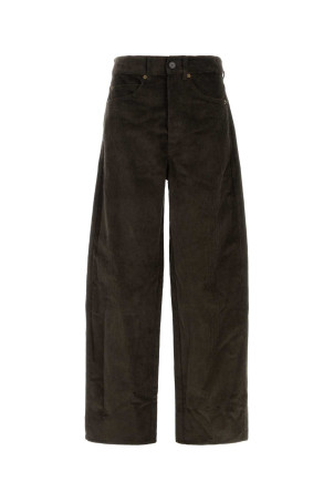 Dark brown corduroy wide-leg pant SOEUR (PAN0178GUNTHER)